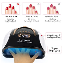 Load image into Gallery viewer, 114w UV Nail Dryer Lamp With Automatic Sensor 57 UV LED Light For All Gels 4 Timer Professional Manicure Pedicure Nail Epuipment|Nail Dryers|