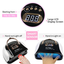 Load image into Gallery viewer, 114w UV Nail Dryer Lamp With Automatic Sensor 57 UV LED Light For All Gels 4 Timer Professional Manicure Pedicure Nail Epuipment|Nail Dryers|