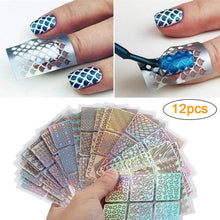 Load image into Gallery viewer, 12PCS Nail Sticker Stylish Self adhesive Manicure Sticker Nail Art Accessory|Stickers & Decals|