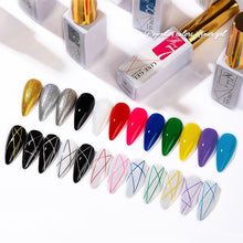 Load image into Gallery viewer, 1Bottle 12ml Nail Art Line Polish Drawing Gel 12 Colors Paint Nails Drawing Polish Lacquer DIY Painting Varnish Liner Gel Tool|Nail Gel|