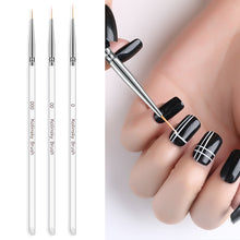 Load image into Gallery viewer, 3 pcs/lot Professional Transparent Dual use Nail Art Drawing Liner Pen For Nails Design New Fashion High Quality|Nail Brushes|