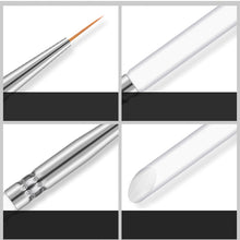 Load image into Gallery viewer, 3 pcs/lot Professional Transparent Dual use Nail Art Drawing Liner Pen For Nails Design New Fashion High Quality|Nail Brushes|