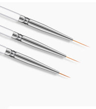 Load image into Gallery viewer, 3 pcs/lot Professional Transparent Dual use Nail Art Drawing Liner Pen For Nails Design New Fashion High Quality|Nail Brushes|