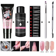 Load image into Gallery viewer, 5/2PCS Poly Extention Gel Set Nail Art French Nail Art Clear Camouflage Color Nail Tip Form Crystal UV Gel Slice Brush Nail Gel|Nail Gel|