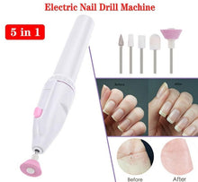 Load image into Gallery viewer, 5 in 1 Nail Art Manicure Tool Electric Nail Drill Machine Nail Drill File Grinder Grooming Kit nail polish remover Manicure Set|Sets & Kits|