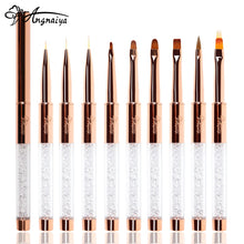 Load image into Gallery viewer, ANGNYA New Nail Art Acrylic Liquid Powder Carving UV Gel Extension Builder Painting Brush Lines Liner Drawing Pen Manicure Tools|Nail Brushes|