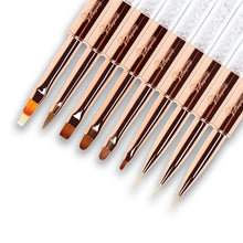 Load image into Gallery viewer, ANGNYA New Nail Art Acrylic Liquid Powder Carving UV Gel Extension Builder Painting Brush Lines Liner Drawing Pen Manicure Tools|Nail Brushes|