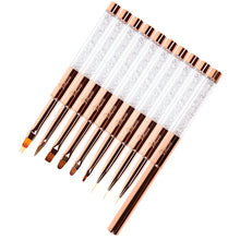 Load image into Gallery viewer, ANGNYA New Nail Art Acrylic Liquid Powder Carving UV Gel Extension Builder Painting Brush Lines Liner Drawing Pen Manicure Tools|Nail Brushes|