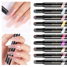 Load image into Gallery viewer, PRETTY Nail Powder Cushion Pen Jelly Nail Art Glitter Mirror Laser Effect 10 Colors Nails