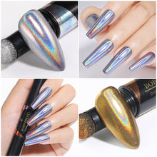 Load image into Gallery viewer, PRETTY Nail Powder Cushion Pen Jelly Nail Art Glitter Mirror Laser Effect 10 Colors Nails