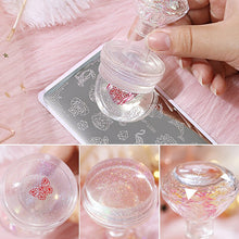 Load image into Gallery viewer, Nail Stamper Translucent Crystal Stamper Scraper Easily Operation 3D Nail Decorations Box DIY Manicure Nail Art Tool|Nail Art Templates|