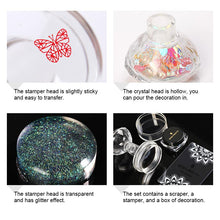 Load image into Gallery viewer, Nail Stamper Translucent Crystal Stamper Scraper Easily Operation 3D Nail Decorations Box DIY Manicure Nail Art Tool|Nail Art Templates|