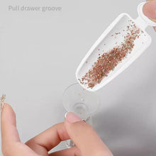 Load image into Gallery viewer, Double Layer Glitter Powder Drill Nail Art Manicure Tools Profesional Jewelry Recycling Box Storage Portable Container White DIY|Nail Glitter|