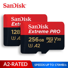 Load image into Gallery viewer, SanDisk Memory Card Extreme Pro Micro SD 32GB 64GB 128GB 256GB 400GB TF SDHC/SDXC UHS-I C10 U3 V30 A2 Card for Smartphone Drone