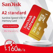 Load image into Gallery viewer, SanDisk 100% original SanDisk Extreme memory card 32GB 64GB 128GB 256GB SDHC Class 10 U3 micro SD TF Card 10 year warranty