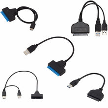 Load image into Gallery viewer, USB2.0 To SATA 22pin Cable Adapter Converter Lines HDD SSD Connect Cord Wire for 2.5in Hard Disk Drives for Solid Disk Hot Sale