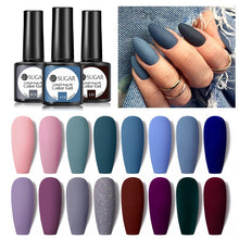 Load image into Gallery viewer, UR SUGAR 7.5ml Purple Color Gel Nail Polish Matte Top Coat Semi Permanent Soak Off Nail Art UV Gel Varnish All For Manicure|Nail Gel|