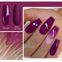 Load image into Gallery viewer, UR SUGAR 7.5ml Purple Color Gel Nail Polish Matte Top Coat Semi Permanent Soak Off Nail Art UV Gel Varnish All For Manicure|Nail Gel|