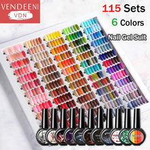 Load image into Gallery viewer, Vendeeni 115 Styles Gel Nail Polish Kits 6 Colors/Set Sequin Glitter Cat Eye UV LED Nail Gel Lacquer Set Pure Color Gel Varnish|Nail Gel|