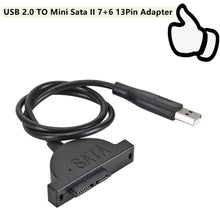 Load image into Gallery viewer, USB2.0 To SATA 22pin Cable Adapter Converter Lines HDD SSD Connect Cord Wire for 2.5in Hard Disk Drives for Solid Disk Hot Sale