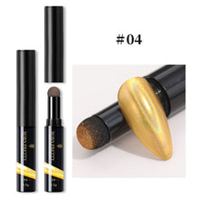 Load image into Gallery viewer, PRETTY Nail Powder Cushion Pen Jelly Nail Art Glitter Mirror Laser Effect 10 Colors Nails