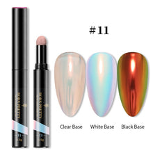 Load image into Gallery viewer, PRETTY Nail Powder Cushion Pen Jelly Nail Art Glitter Mirror Laser Effect 10 Colors Nails