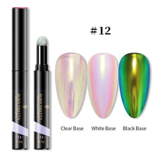 Load image into Gallery viewer, PRETTY Nail Powder Cushion Pen Jelly Nail Art Glitter Mirror Laser Effect 10 Colors Nails