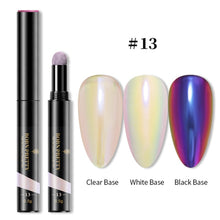 Load image into Gallery viewer, PRETTY Nail Powder Cushion Pen Jelly Nail Art Glitter Mirror Laser Effect 10 Colors Nails