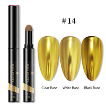 Load image into Gallery viewer, PRETTY Nail Powder Cushion Pen Jelly Nail Art Glitter Mirror Laser Effect 10 Colors Nails
