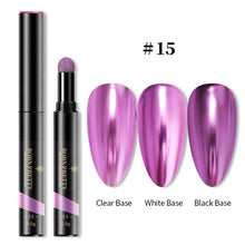 Load image into Gallery viewer, PRETTY Nail Powder Cushion Pen Jelly Nail Art Glitter Mirror Laser Effect 10 Colors Nails