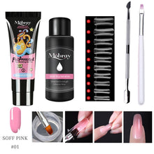 Load image into Gallery viewer, 5/2PCS Poly Extention Gel Set Nail Art French Nail Art Clear Camouflage Color Nail Tip Form Crystal UV Gel Slice Brush Nail Gel|Nail Gel|