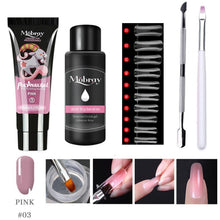 Load image into Gallery viewer, 5/2PCS Poly Extention Gel Set Nail Art French Nail Art Clear Camouflage Color Nail Tip Form Crystal UV Gel Slice Brush Nail Gel|Nail Gel|