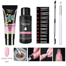 Load image into Gallery viewer, 5/2PCS Poly Extention Gel Set Nail Art French Nail Art Clear Camouflage Color Nail Tip Form Crystal UV Gel Slice Brush Nail Gel|Nail Gel|