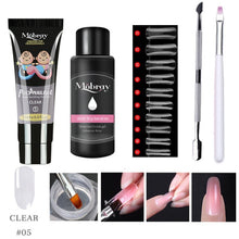 Load image into Gallery viewer, 5/2PCS Poly Extention Gel Set Nail Art French Nail Art Clear Camouflage Color Nail Tip Form Crystal UV Gel Slice Brush Nail Gel|Nail Gel|