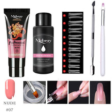 Load image into Gallery viewer, 5/2PCS Poly Extention Gel Set Nail Art French Nail Art Clear Camouflage Color Nail Tip Form Crystal UV Gel Slice Brush Nail Gel|Nail Gel|