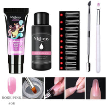 Load image into Gallery viewer, 5/2PCS Poly Extention Gel Set Nail Art French Nail Art Clear Camouflage Color Nail Tip Form Crystal UV Gel Slice Brush Nail Gel|Nail Gel|
