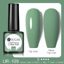 Load image into Gallery viewer, UR SUGAR 7.5ml Purple Color Gel Nail Polish Matte Top Coat Semi Permanent Soak Off Nail Art UV Gel Varnish All For Manicure|Nail Gel|
