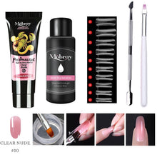 Load image into Gallery viewer, 5/2PCS Poly Extention Gel Set Nail Art French Nail Art Clear Camouflage Color Nail Tip Form Crystal UV Gel Slice Brush Nail Gel|Nail Gel|