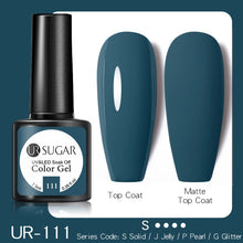 Load image into Gallery viewer, UR SUGAR 7.5ml Purple Color Gel Nail Polish Matte Top Coat Semi Permanent Soak Off Nail Art UV Gel Varnish All For Manicure|Nail Gel|