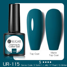Load image into Gallery viewer, UR SUGAR 7.5ml Purple Color Gel Nail Polish Matte Top Coat Semi Permanent Soak Off Nail Art UV Gel Varnish All For Manicure|Nail Gel|