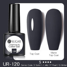 Load image into Gallery viewer, UR SUGAR 7.5ml Purple Color Gel Nail Polish Matte Top Coat Semi Permanent Soak Off Nail Art UV Gel Varnish All For Manicure|Nail Gel|