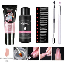 Load image into Gallery viewer, 5/2PCS Poly Extention Gel Set Nail Art French Nail Art Clear Camouflage Color Nail Tip Form Crystal UV Gel Slice Brush Nail Gel|Nail Gel|