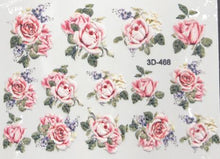 Load image into Gallery viewer, 1pc 3D Acrylic Engraved Nail Sticker Embossed White&Pink Color Flower Water Decals Empaistic Nail Water Slide Decals Z0342|Stickers & Decals|