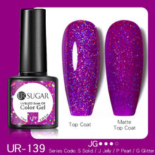 Load image into Gallery viewer, UR SUGAR 7.5ml Purple Color Gel Nail Polish Matte Top Coat Semi Permanent Soak Off Nail Art UV Gel Varnish All For Manicure|Nail Gel|