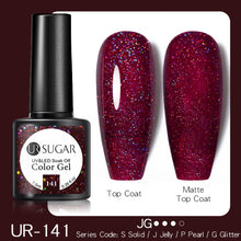 Load image into Gallery viewer, UR SUGAR 7.5ml Purple Color Gel Nail Polish Matte Top Coat Semi Permanent Soak Off Nail Art UV Gel Varnish All For Manicure|Nail Gel|