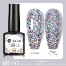 Load image into Gallery viewer, UR SUGAR 7.5ml Purple Color Gel Nail Polish Matte Top Coat Semi Permanent Soak Off Nail Art UV Gel Varnish All For Manicure|Nail Gel|