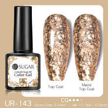 Load image into Gallery viewer, UR SUGAR 7.5ml Purple Color Gel Nail Polish Matte Top Coat Semi Permanent Soak Off Nail Art UV Gel Varnish All For Manicure|Nail Gel|