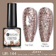 Load image into Gallery viewer, UR SUGAR 7.5ml Purple Color Gel Nail Polish Matte Top Coat Semi Permanent Soak Off Nail Art UV Gel Varnish All For Manicure|Nail Gel|