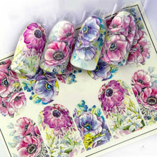 Load image into Gallery viewer, 1pc 3D Acrylic Engraved Nail Sticker Embossed White&Pink Color Flower Water Decals Empaistic Nail Water Slide Decals Z0342|Stickers & Decals|