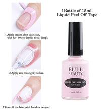 Load image into Gallery viewer, 15ML Nails Liquid Peel Off Tape For Stamping Fast Drying Anti Spill Latex Gel Polish Skin Protector Tweezers Nail Tools LY1825 1|Nail Gel|